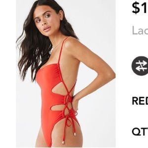 Red bathing suit from forever 21